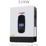 سانورتر 3.2 کیلووات CARSPA مدل MKS-3200 با کنترلر MPPT و راندمان ۹۸٪، توان لحظه‌ای 6400 وات و سازگاری با باتری لیتیوم، مناسب سیستم‌های خورشیدی 24 ولتی خانگی و صنعتی.