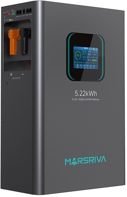باتری لیتیومی ۵KW ۵۱.۲ ولت MARSRIVA MR-LFP48-100-WMD | ظرفیت ۱۰۲ آمپر و چرخه ≥۶۰۰۰