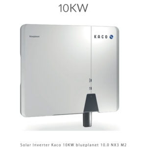 اینورتر خورشیدی KACO Blueplanet 10KW NX3 M2، آنگرید سه‌فاز بدون ترانسفورماتور با دو MPPT، نصب آسان، ولتاژ شروع پایین و IP65. مناسب نیروگاه‌های خورشیدی تجاری و صنعتی کوچک برای بهره‌وری بالا.