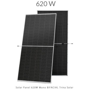 پنل خورشیدی ۶۲۰ وات مونوکریستال بای‌فیشیال Trina Solar | راندمان ۲۳٪ و ۱۳۲ سلول