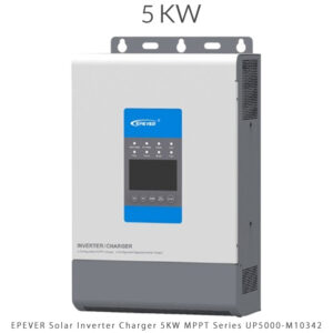 سانورتر 5KW EPEVER UP5000-M10342 با تکنولوژی MPPT و موج سینوسی کامل، پشتیبانی از پنل خورشیدی تا 5000 وات، توان خروجی مستمر 4KW و لحظه‌ای 10KW، حفاظت کامل و اتصال WIFI. گزینه عالی برای سیستم‌های خورشیدی خانگی و نیمه صنعتی.