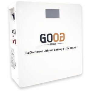 باتری لیتیومی ۵۱.۲ ولت ۱۰۰Ah GOGO Power GP-5121000-LWR | چرخه >۶۰۰۰ و عمر طراحی ۱۰ سال